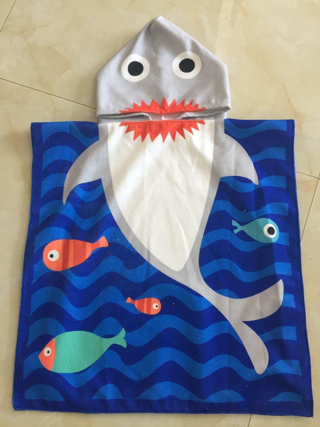 Hooded Bath Towel Microfiber Kids Quick Dry Absorbent Cape