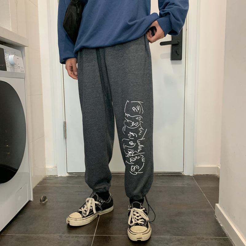 Casual Pants Men's Loose Sports Printed Sweatpants
