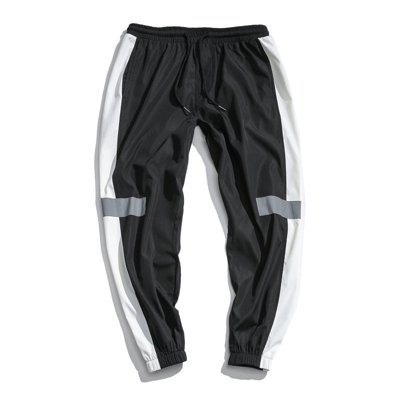 Wind Hip-hop Casual Pants Men Retro Loose Tide Male Reflective Couple Sweatpants