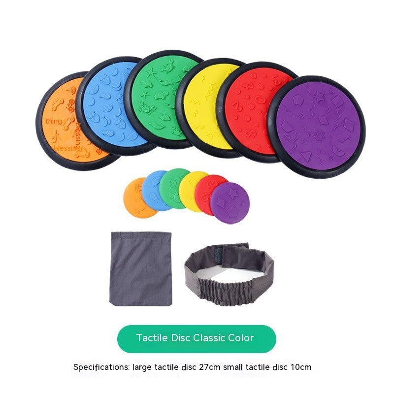 Sensory Tactile Disc Matching Toys Kindergarten Sensory Training Equipment Wood Surf Balance