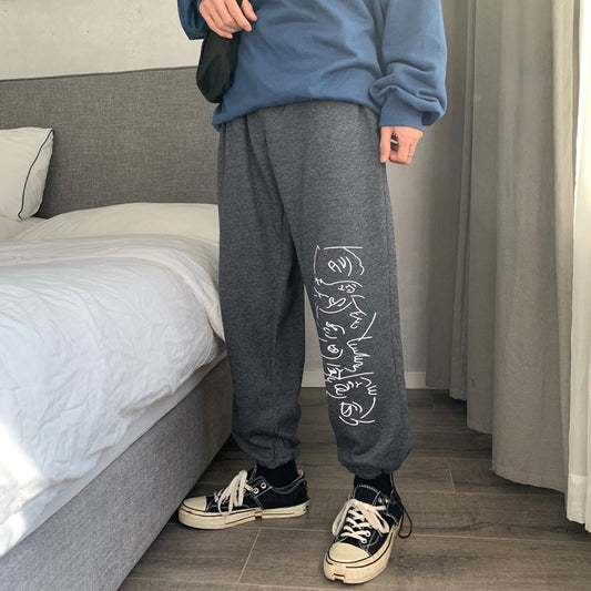 Casual Pants Men's Loose Sports Printed Sweatpants
